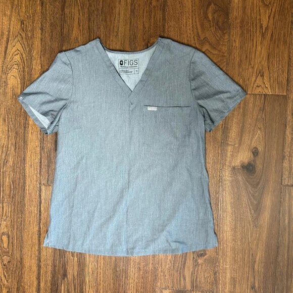 FIGS Catarina One Pocket Gray Technical Collection PO# 1238 Scrub Shirt Medium - Picture 1 of 5
